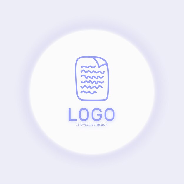 paper logotype text logo paper icon for web design or company isolated vector illustration Eps