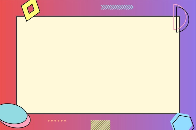 paper note with memphis element and gradient background