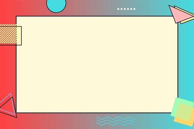 paper note with memphis element and gradient background