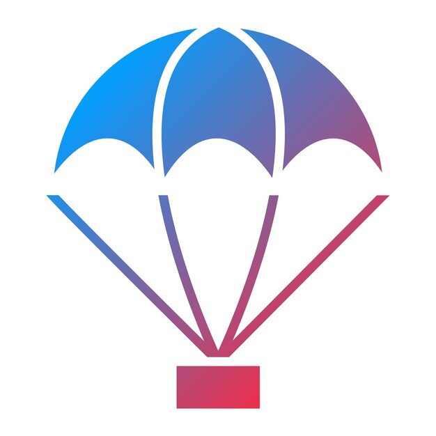 Parachute icon vector image Can be used for Aviation