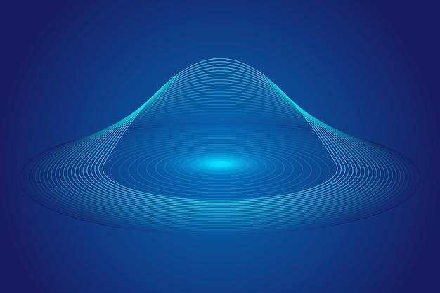 particle line abstract flying saucer internet future science fiction technology vector graphics
