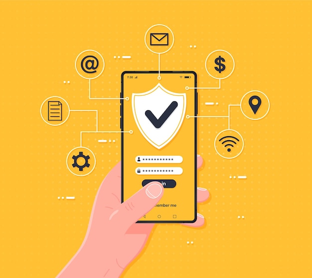Password code verification security protection for authorization notice on mobile phone