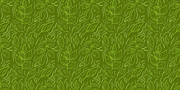 Pattern green leaves