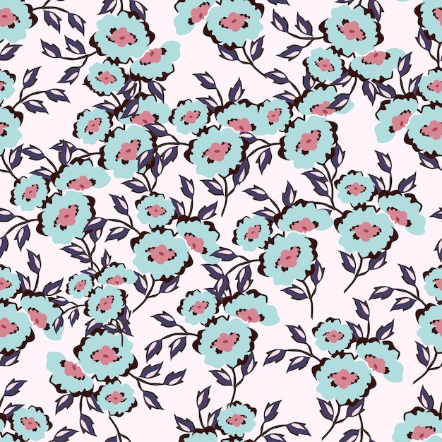 pattern vintage rose brush floral seamless watercolor background abstract vector flower t