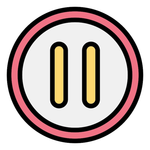 pause button vector icon design illustration