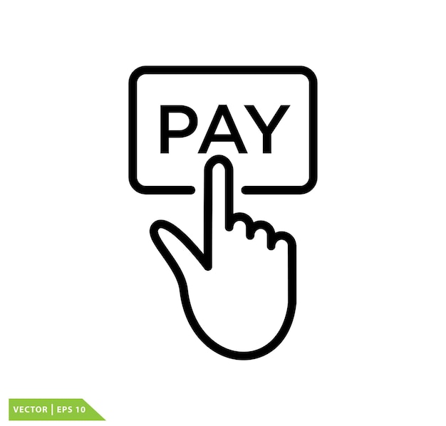 Pay icon vector logo design template