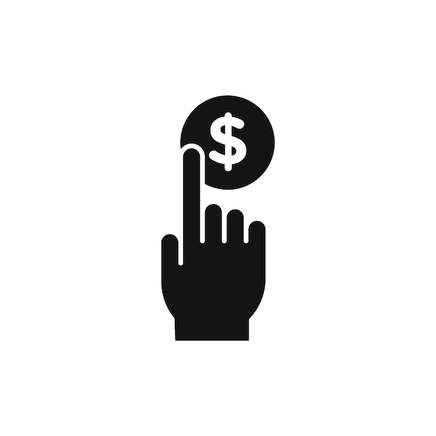 pay per click icon symbol on white background