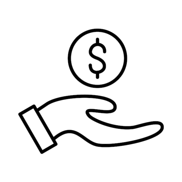 Payable Money Line Illustration
