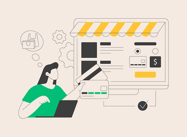 payment options abstract concept vector illustration ecommerce website shopping cart credit card payment bank transfer digital wallet order processing online banking abstract metaphor