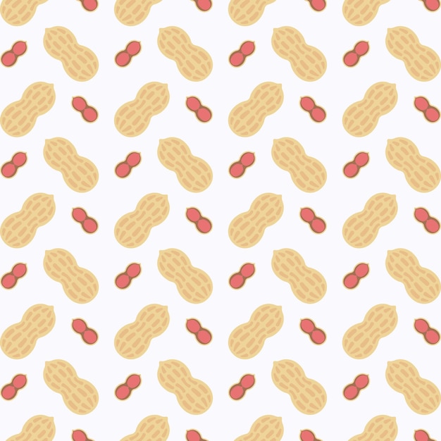 peanut vector design repeating pattern vector illustration background