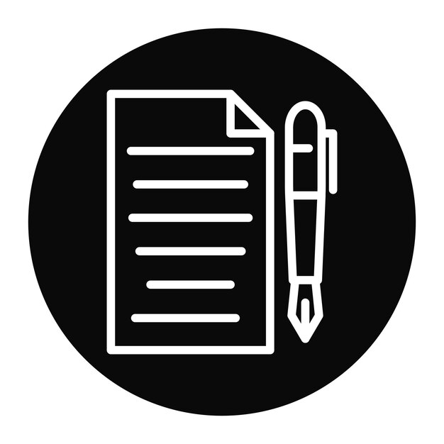 Pen And Paper icon vector image Can be used for Literature
