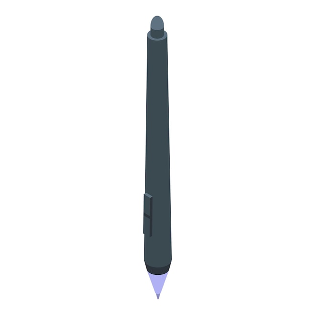 Pen icon isometric vector Digital sign Pad pencil