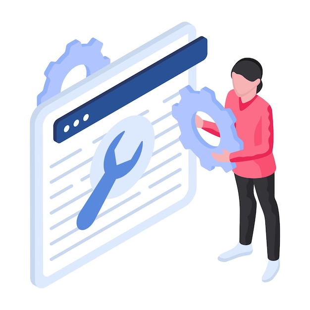 Perfect design illustration of web repair