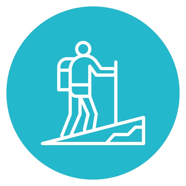 Person Hiking icon vector image Can be used for Trekking