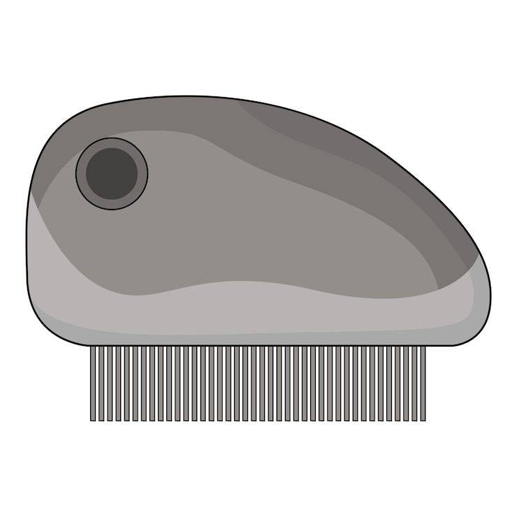 Vektor pet flea comb