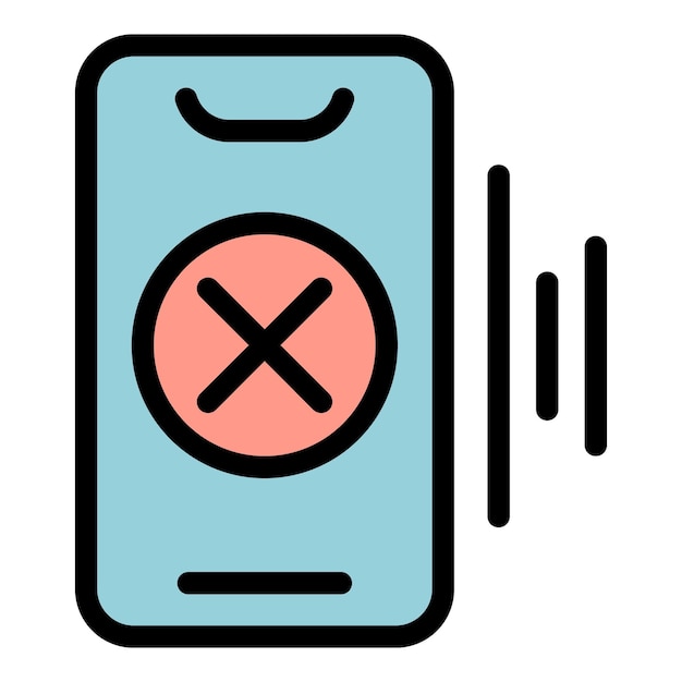 phone voice command icon outline phone voice command vector icon color flat isolated