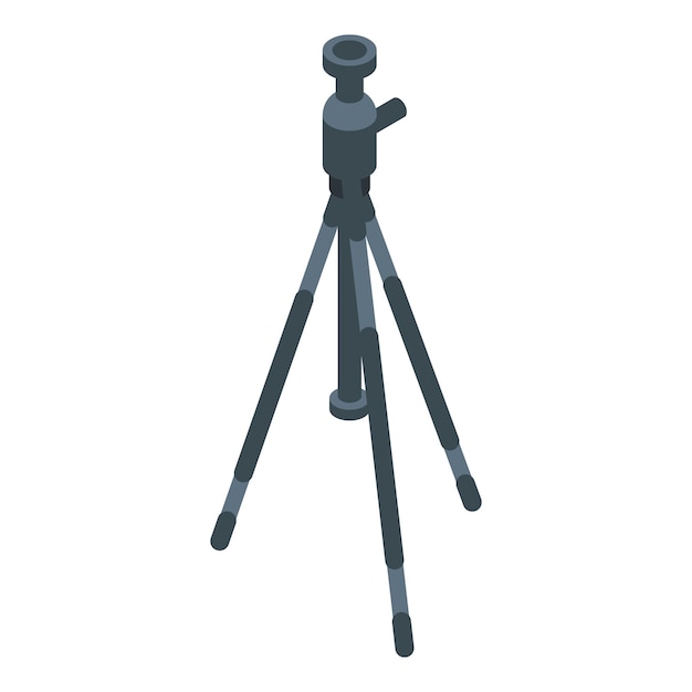 Photo camera tripod icon Isometric of photo camera tripod vector icon for web design isolated on white background