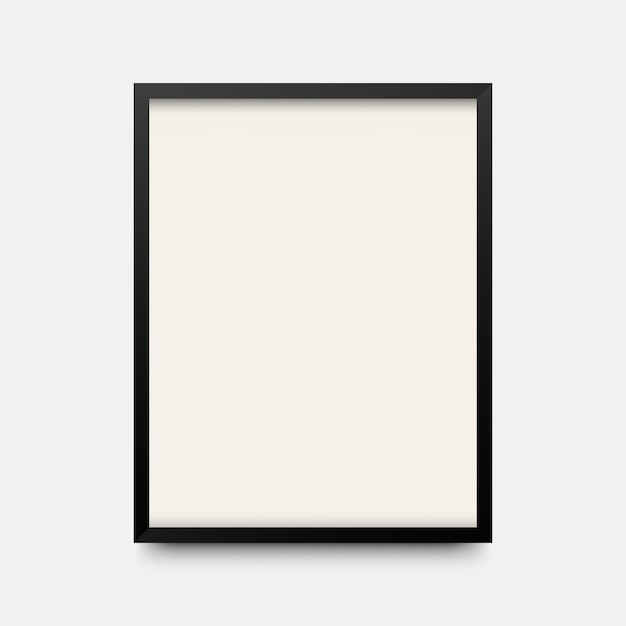 Photo frame mockup isolated on light background Banner or poster template decorative design element
