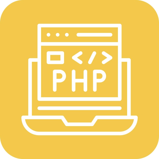 php coding vector icon illustration of coding and development iconset