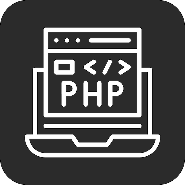 php coding vector icon illustration of coding and development iconset