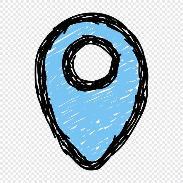 pin icon user interface concept pin doodle hand drawn icon user interface icon hand drawing sketch symbol