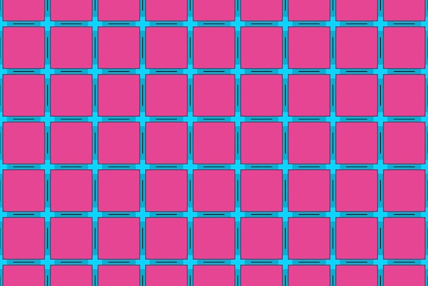 Pink and Blue Square Grid Pattern