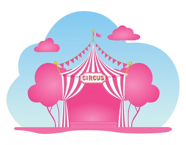 pink fun circus tent
