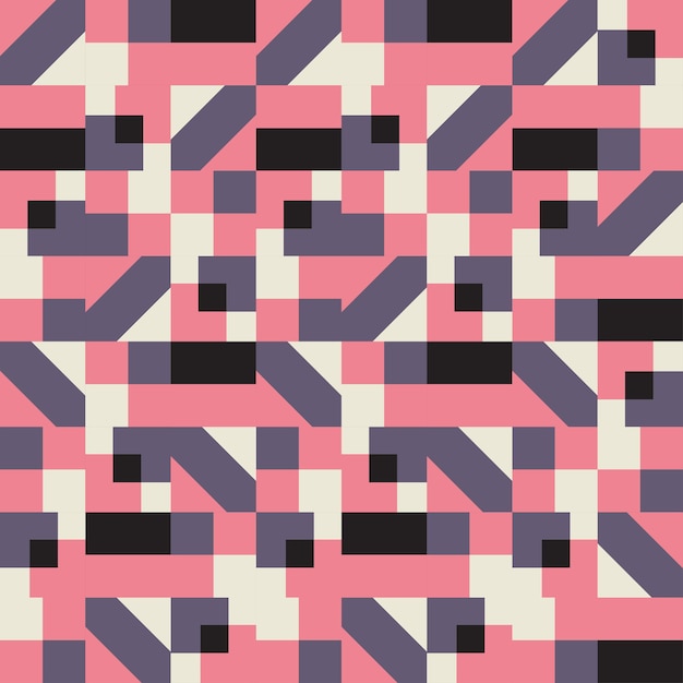 PINK geometric abstract vector pattern with simple Text and shapes and colorful palette