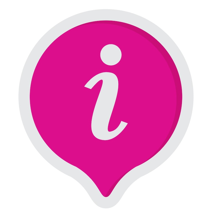 Vektor pink information icon style
