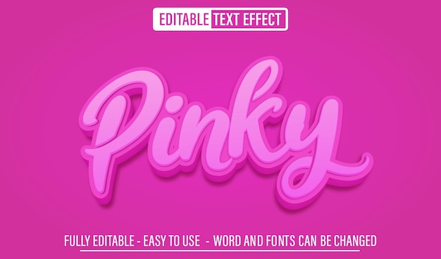 Pinky 3d editable text effect