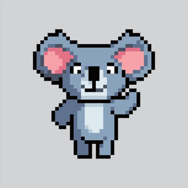Pixel art illustration Koala Pixelated Koala Cute Koala animal icon pixelated for the pixel art