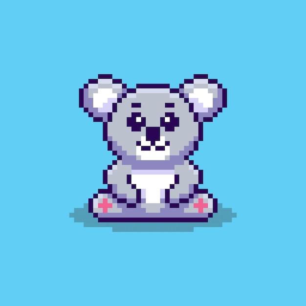 Pixel art Koala game asset design