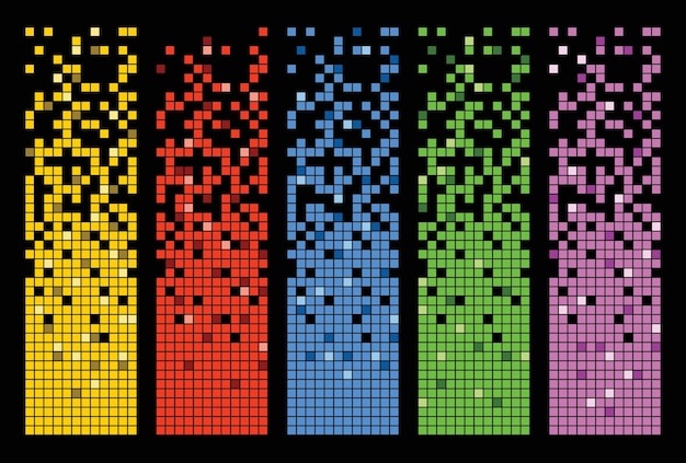 pixel disintegration color backgrounds decay effect dispersed dotted pattern