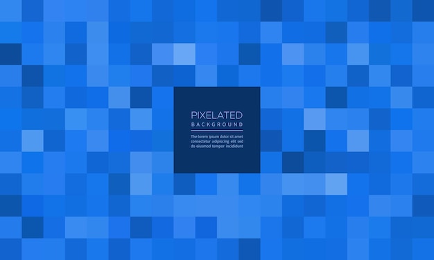 pixelated blue geometric blur background