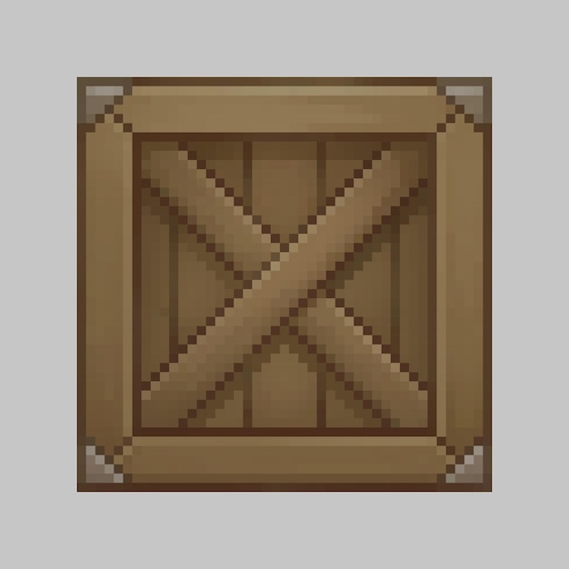 Pixelated Wooden Crate