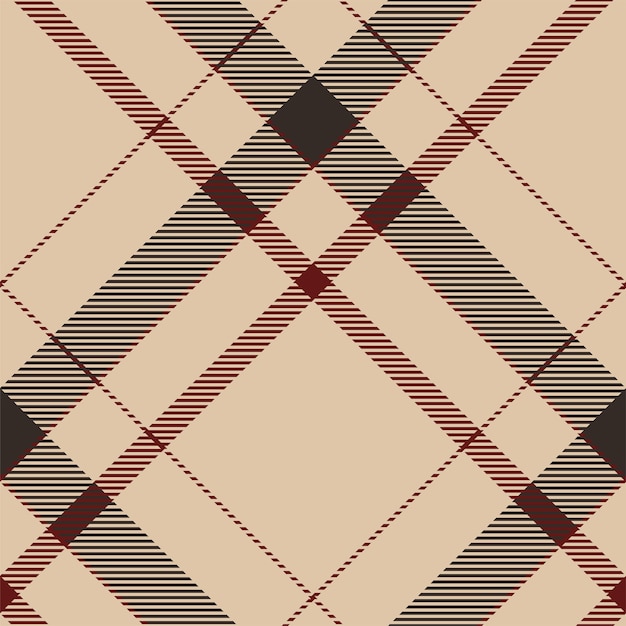 Plaid pattern vector Check fabric texture Seamless textile design for clothes paper print
