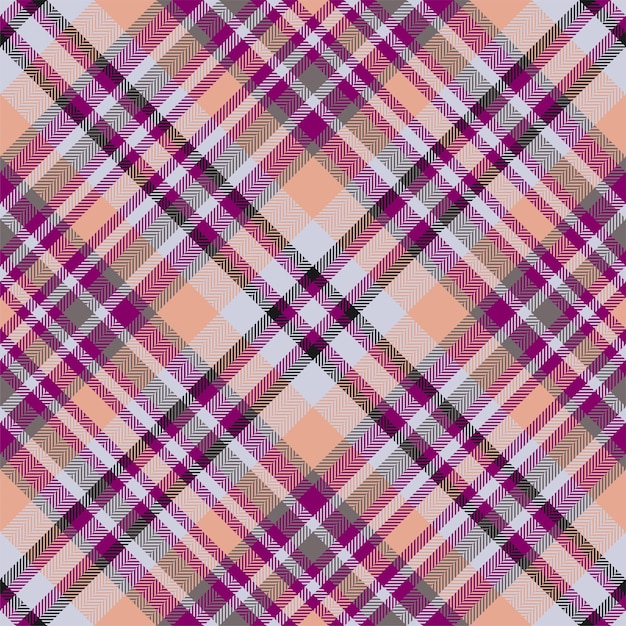 Plaid pattern vector Check fabric texture Seamless textile design for clothes paper print