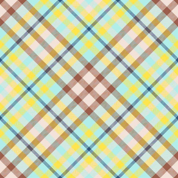 Plaid pattern vector Check fabric texture Seamless textile design for clothes paper print
