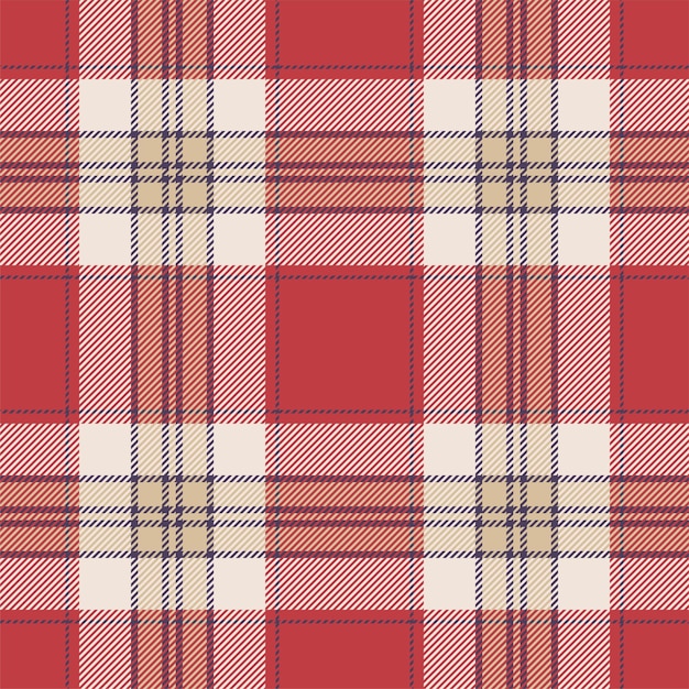 plaid seamless pattern in red check fabric texture vector textile print