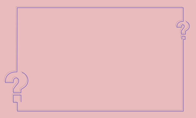 Plain deep black color with bordered one line Question Mark icon on both corners Template for bg