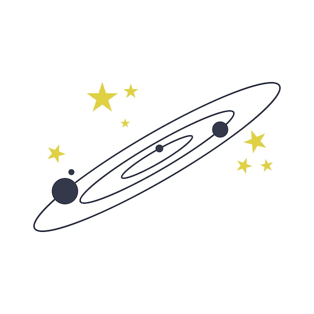 planet icon logo design illustration