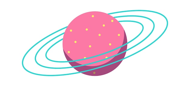 planet with rings icon vector illustration