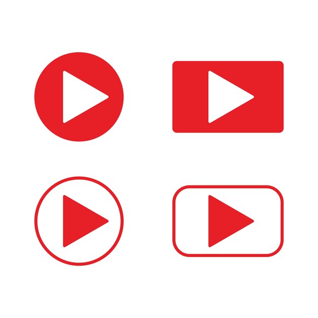 play button vector icon flat play button vector icon on white