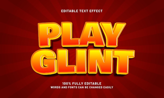 play glint editable text effects with a play and kids theme
