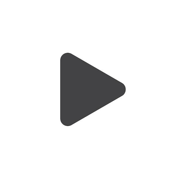 Play icon Symbol mark in filled style
