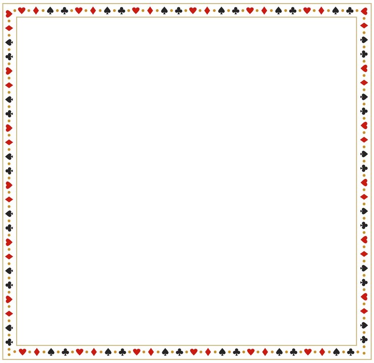Vektor playing card symbols frame border