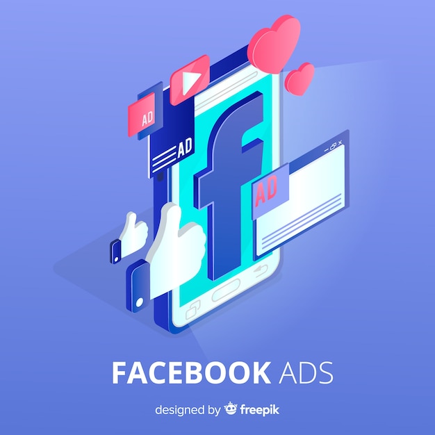 Ploché pozadí reklam na Facebooku