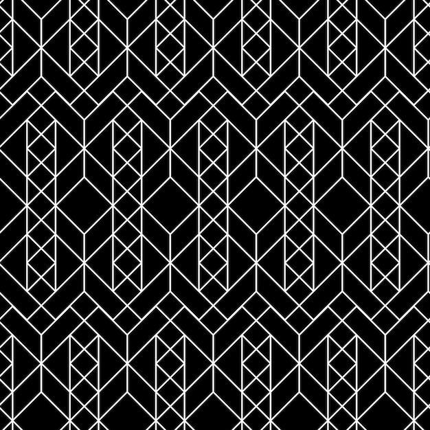 Plynulý geometrický vzor. Vektorové abstraktní klasické pozadí v černé a bílé barvě