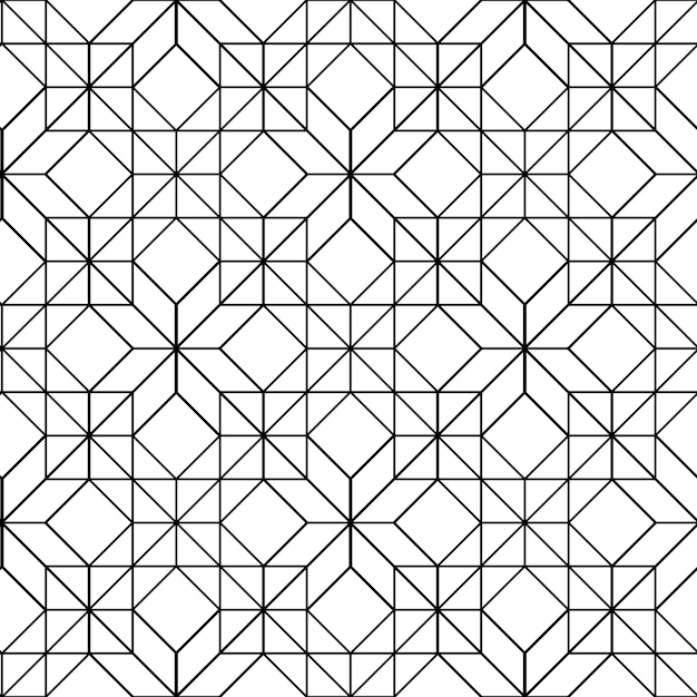 Plynulý geometrický vzor. Vektorové abstraktní klasické pozadí v černé a bílé barvě