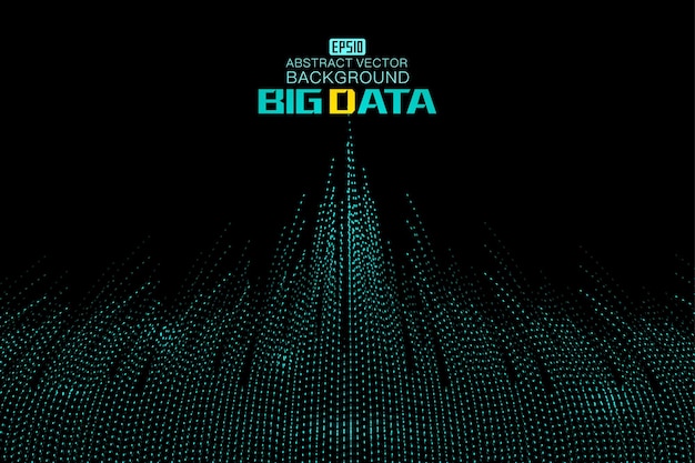 Point constructed Internet big data background vector network big data background